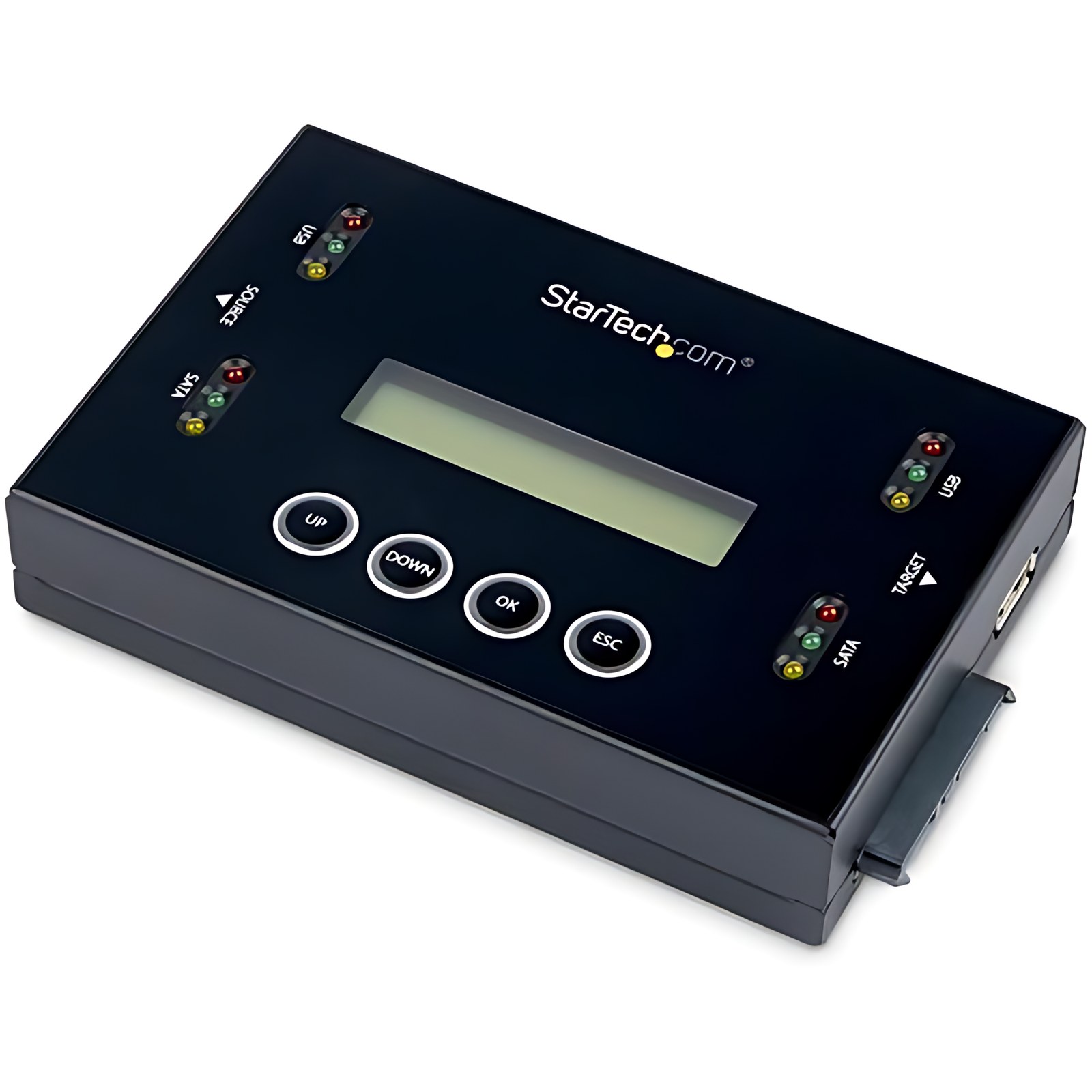 StarTech.com Clonador y Borrador Independiente 1:1 para Memorias USB y Unidades de Disco Duro y SSD SATA - con Pantalla LCD - TAA