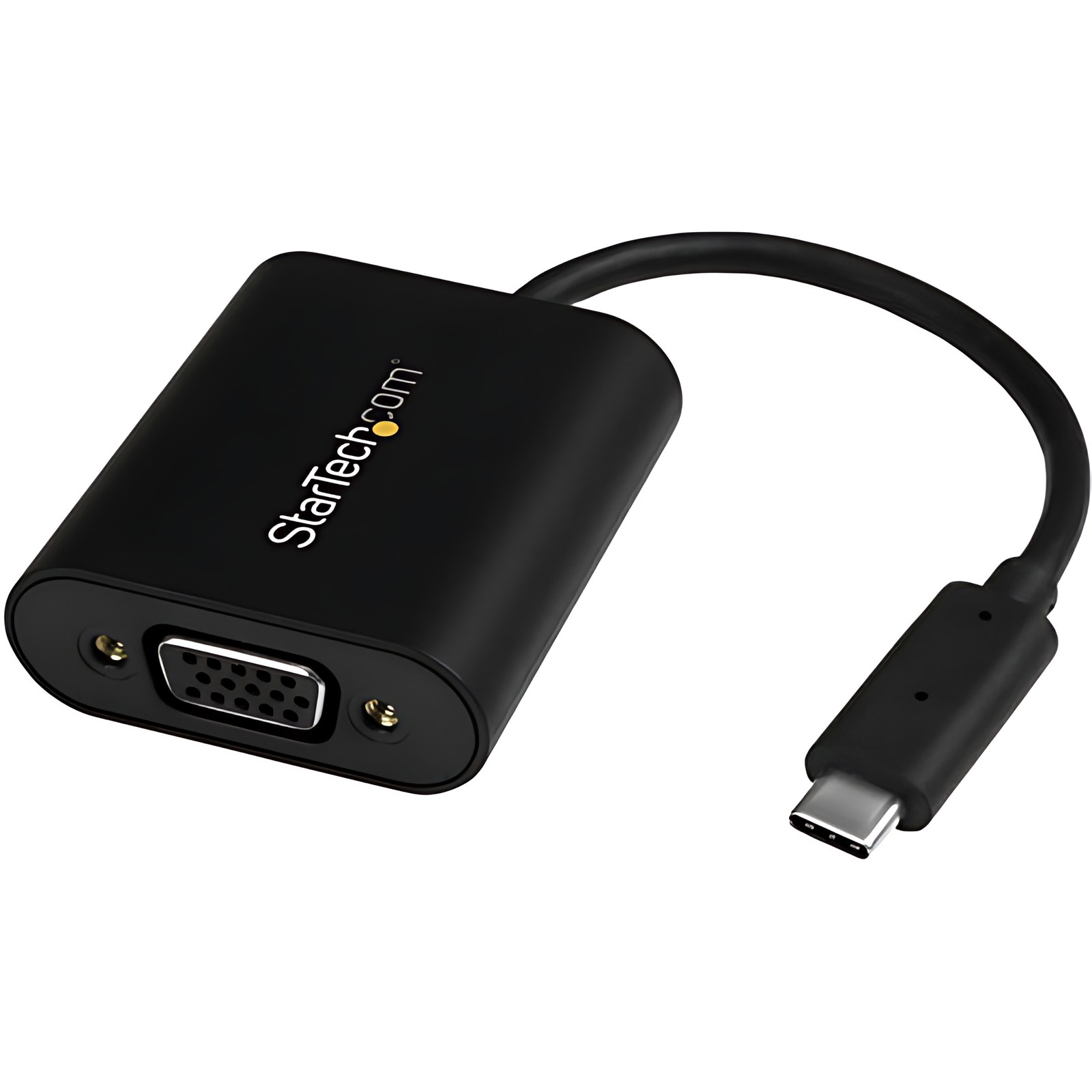Startech.com Adaptador De Video Externo Usb-C A Vga – Convertidor Usb Tipo C A Vga 1920×1200 Con Interruptor De Modo De Presentación – 1920 X 1200 Supported – Negro