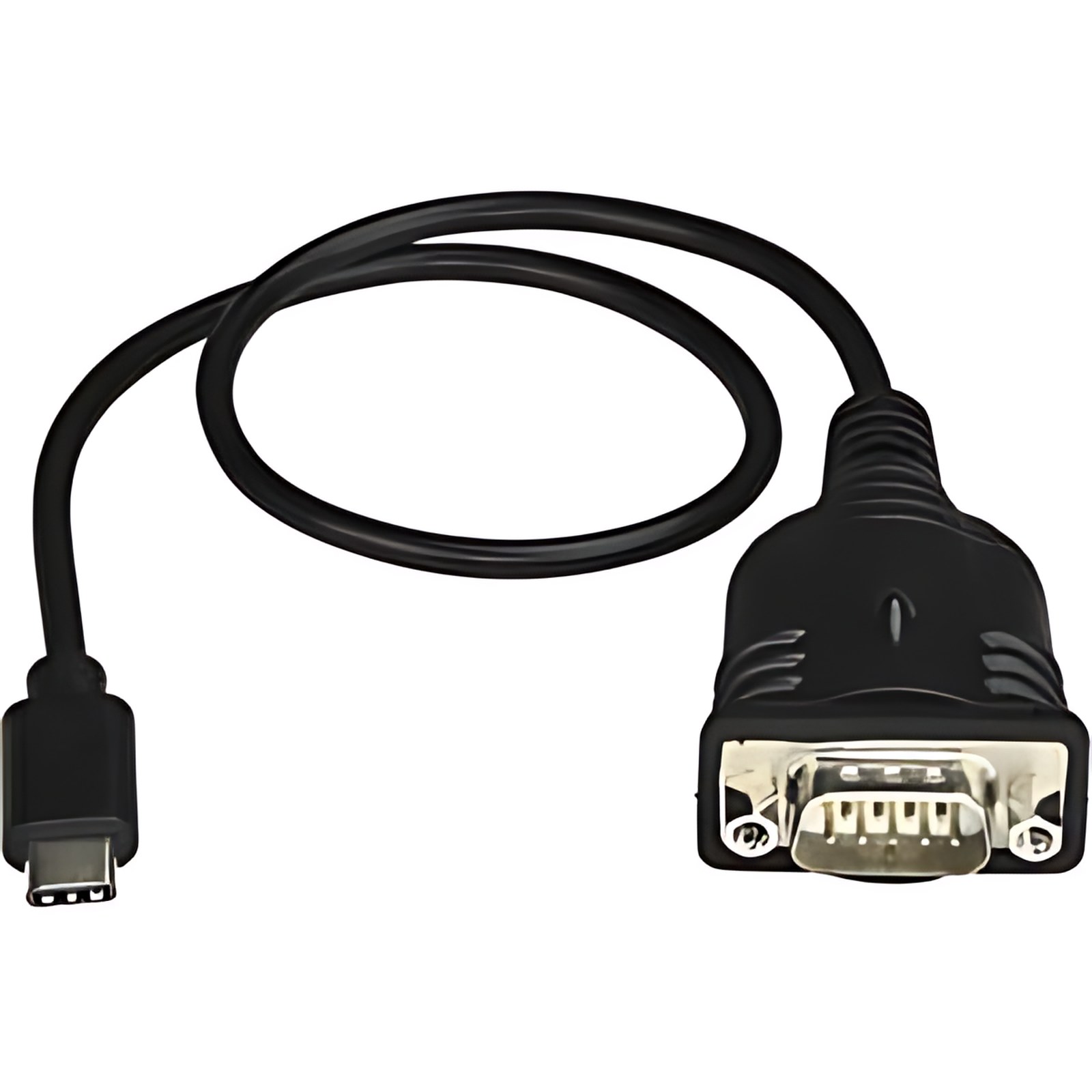 Startech.com Cable Adaptador Usb Tipo C A Serial Db9 Rs232 Con Retención De Puertos Com De 40cm – Usbc A Serial – Para Windows Mac Y Linux – Negro