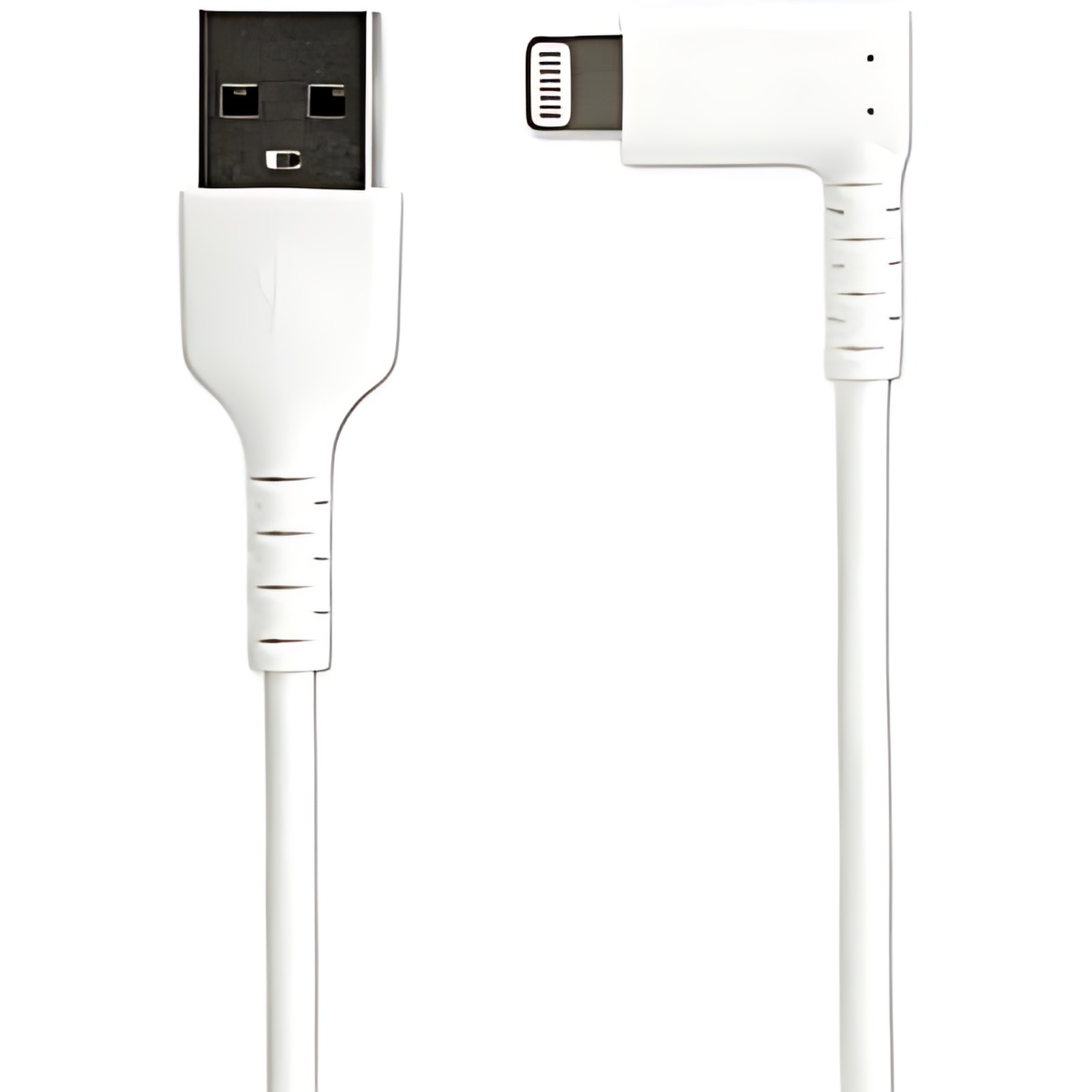 Startech.com Cable Resistente Usb-A A Lightning De 2 M Blanco – Cable Acodado A La Derecha De Carga/Sincronización – Mfi De Apple – Iphone – Cable For Iphone, Ipad – Extremo Prinicpal: Iluminación – Extremo Secundario: Usb – Mfi – Apantallado – Blanco