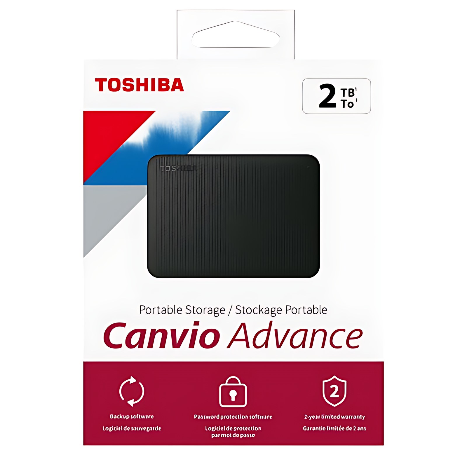 Disco Portátil Toshiba® Canvio® Advance V10, Negro 2tb