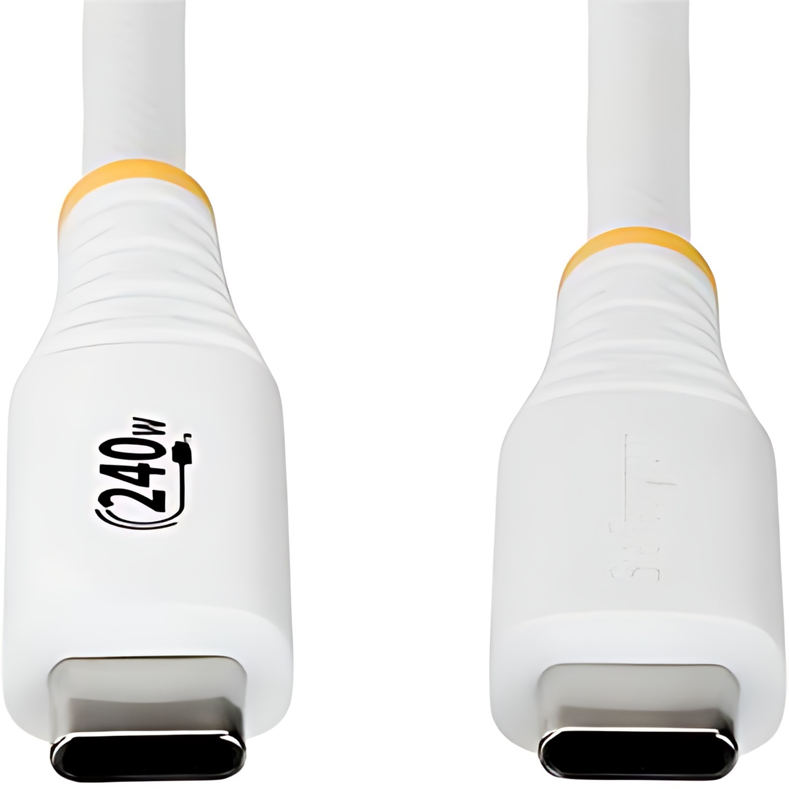 Cable De Carga Usb-C Reforzado 1m – Cable Tipo C – Pd 240w Epr 5a – Usb 2.0 Para Laptop – Duradero Y Ultraflexible – Blanco – Certificado Usb-If