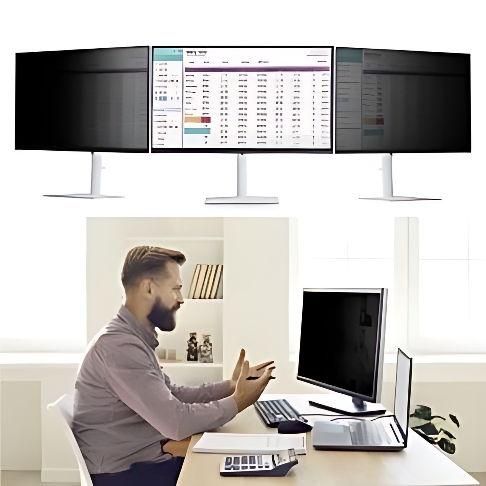 Filtro De Privacidad Magnético Para Monitor De 27″ 16:9 – Extraíble – Antirreflejos/Brillante – Protector De Pantalla – Anti Luz Azul – Taa