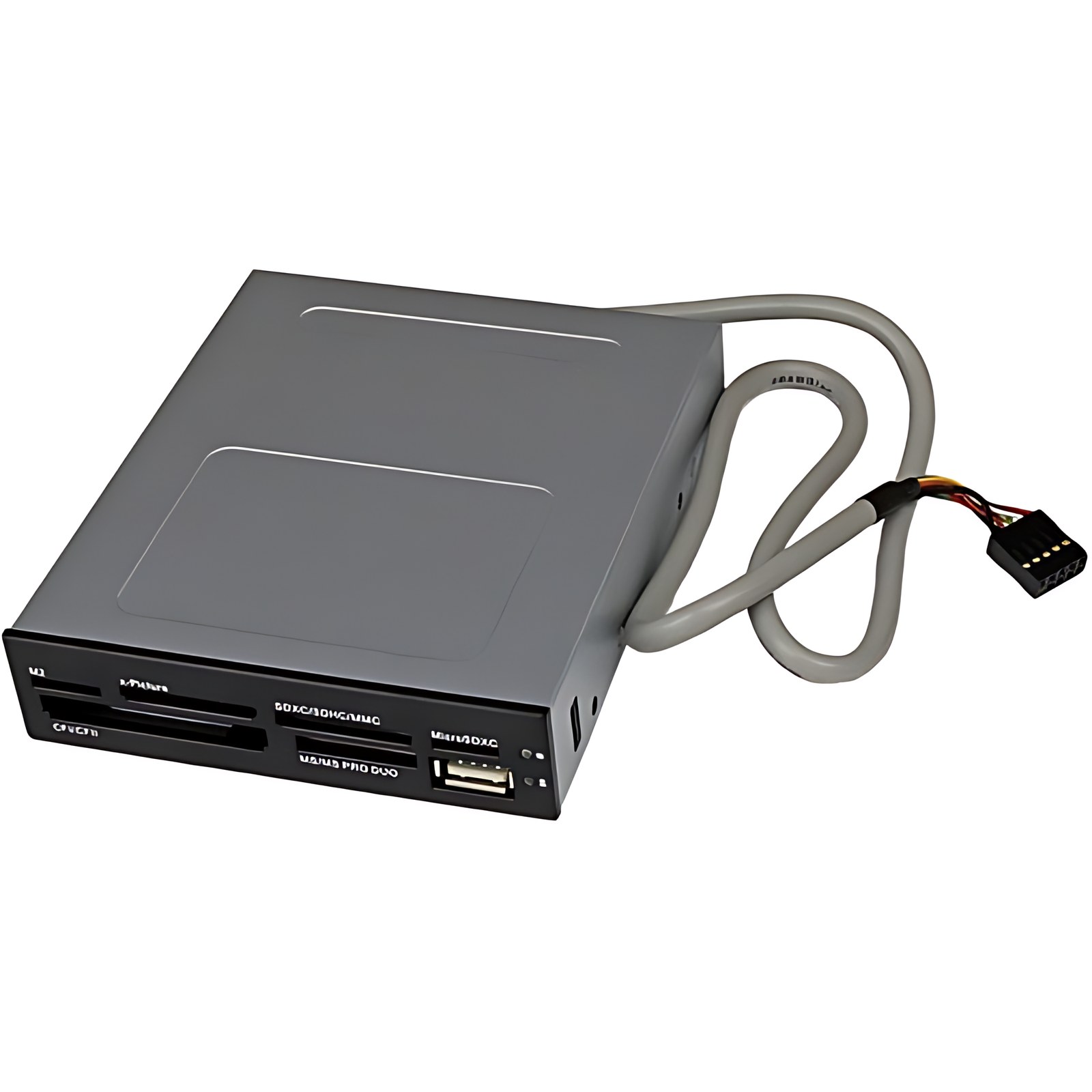 StarTech.com Adaptador Bahia Frontal 3.5in Lector para Tarjetas Memoria Flash SD CF SDHC XD M2 MS 22 en 1 - CompactFlash - Tipo I, CompactFlash Tipo II, SD, miniSD, microSD, SDHC, SDXC, MultiMediaCard