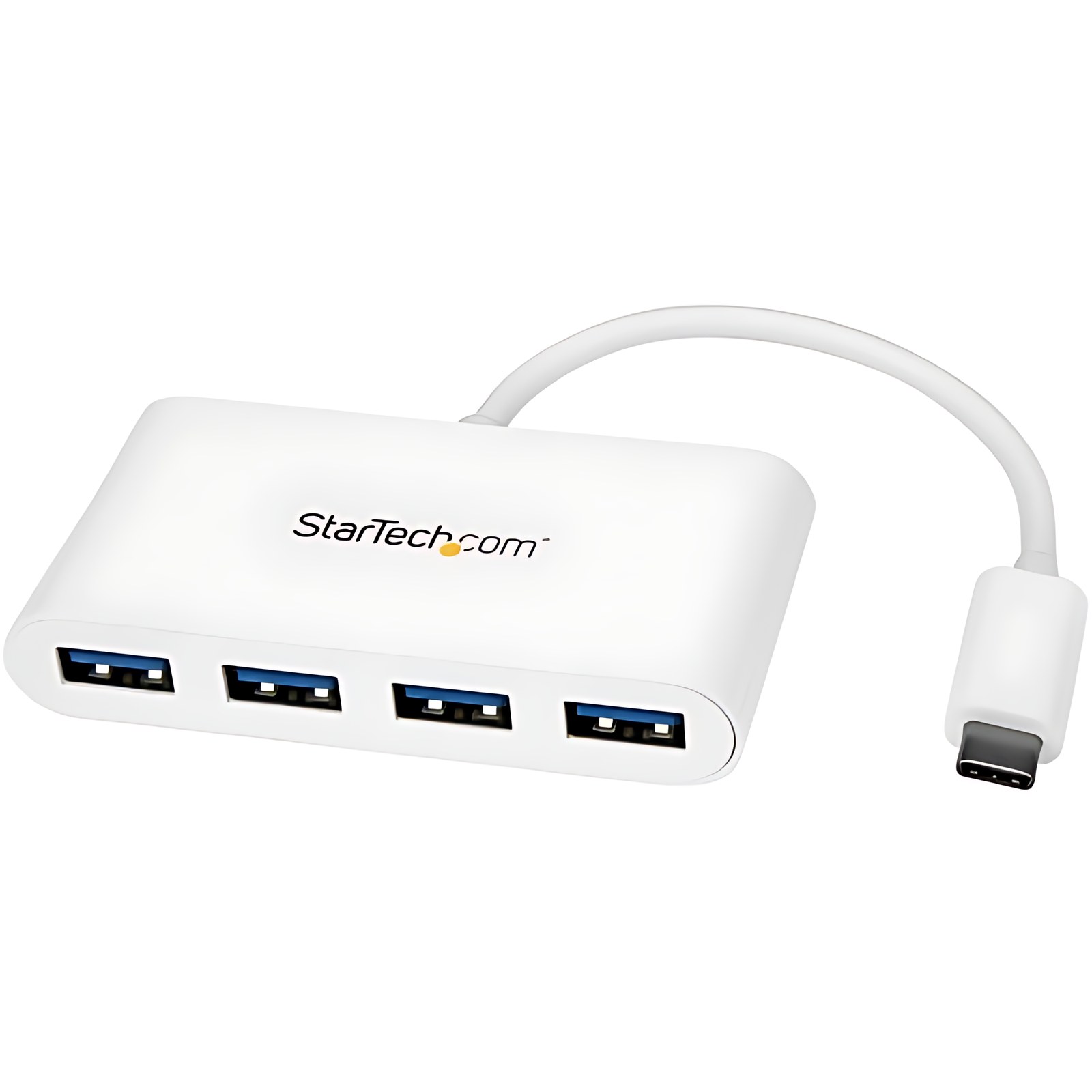 StarTech.com Hub Concentrador USB 3.0 de 4 Puertos - 5Gbps - USB-C a 4x USB A - Alimentado por el Bus - Blanco - 4 Total USB Port(s) - 4 USB 3.0 Port(s) - Linux, Mac, PC