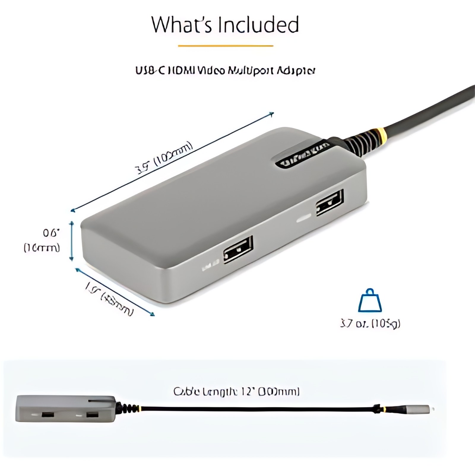 Startech.com Adaptador Multipuertos Usb-C – Docking Station Usb Tipo C Hdmi 4k60 Pd 100w – Hub Usb 3.0 3 Puertos – Works With Chromebook – 1 Pantallas Compatibles – 4k @ 60hz, 8k @ 30hz – 2 X Usb 2.0 – 3 X Usb Type-A Ports – Usb Tipo-A – 1 X Usb Type-C Ports – Red (rj-45) – Hdmi – Cableado – Gigabit Ethernet – Windows 10, Windows 11, Mac Os X 10.15 Catalina, Mac Os X 11.0 Big Sur, Mac Os X 12.0 Monterey, Mac Os X 13.0 Ventura, Android, Linux, Ubuntu 18.04, Ubuntu 20.04, Chromeos