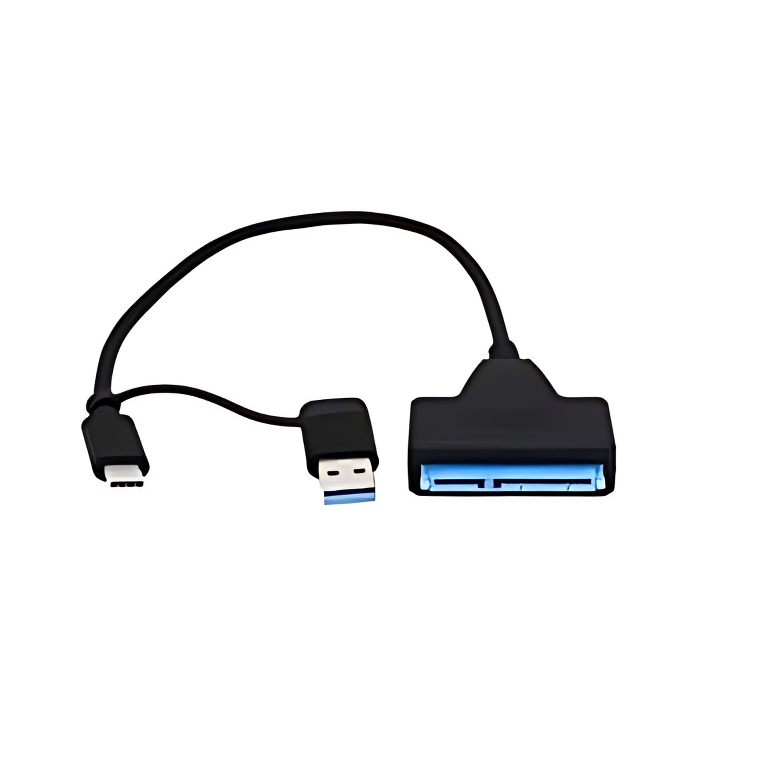 Convertidor Usb V3.0 A Sata 2.5″ Dual: Usb-A/Tipo-C, 30 Cm