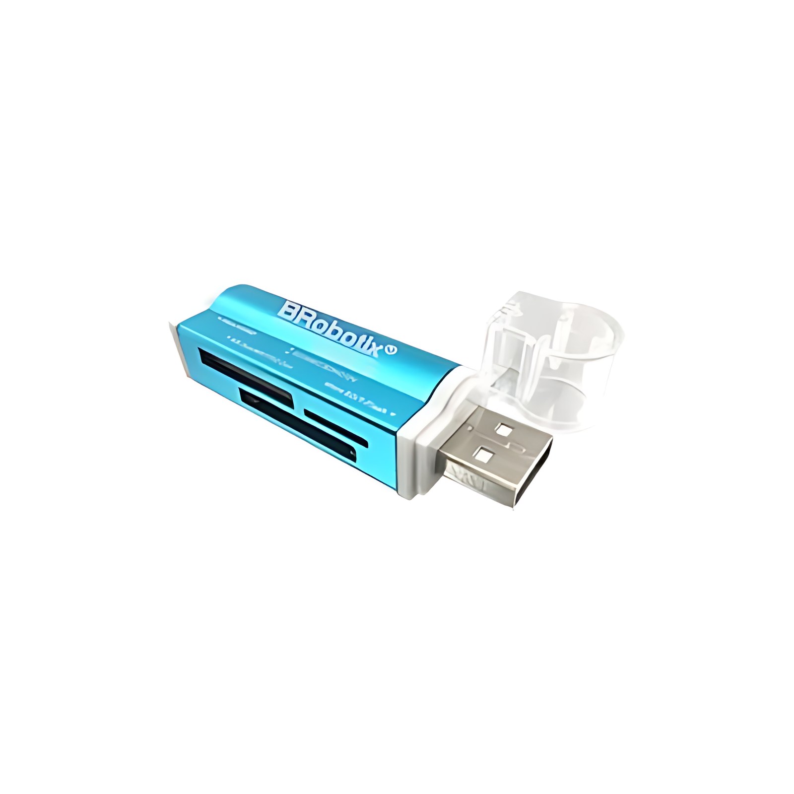 Brobotix Lector Usb V2.0 “todo En Uno”: Micro Sd, Sd, Ms Duo, Micro Ms. Metálico, Azul