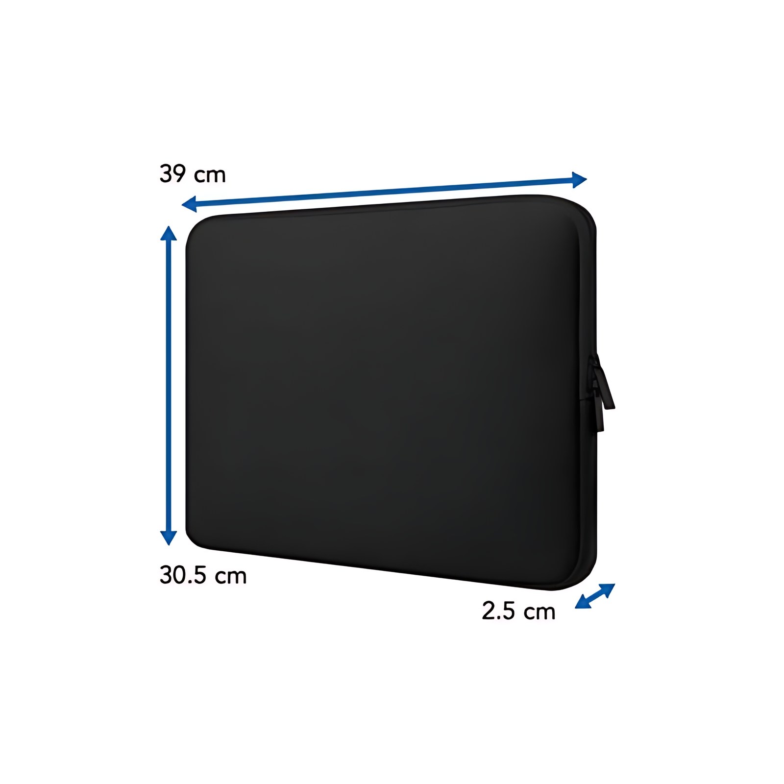 Brobotix Funda De Neopreno Para Laptop 14″ Color Negro, Con Cierre, Forro Interior Suave Contra Golpes Y Rayones – Funda Acolchada 14 Pulgadas