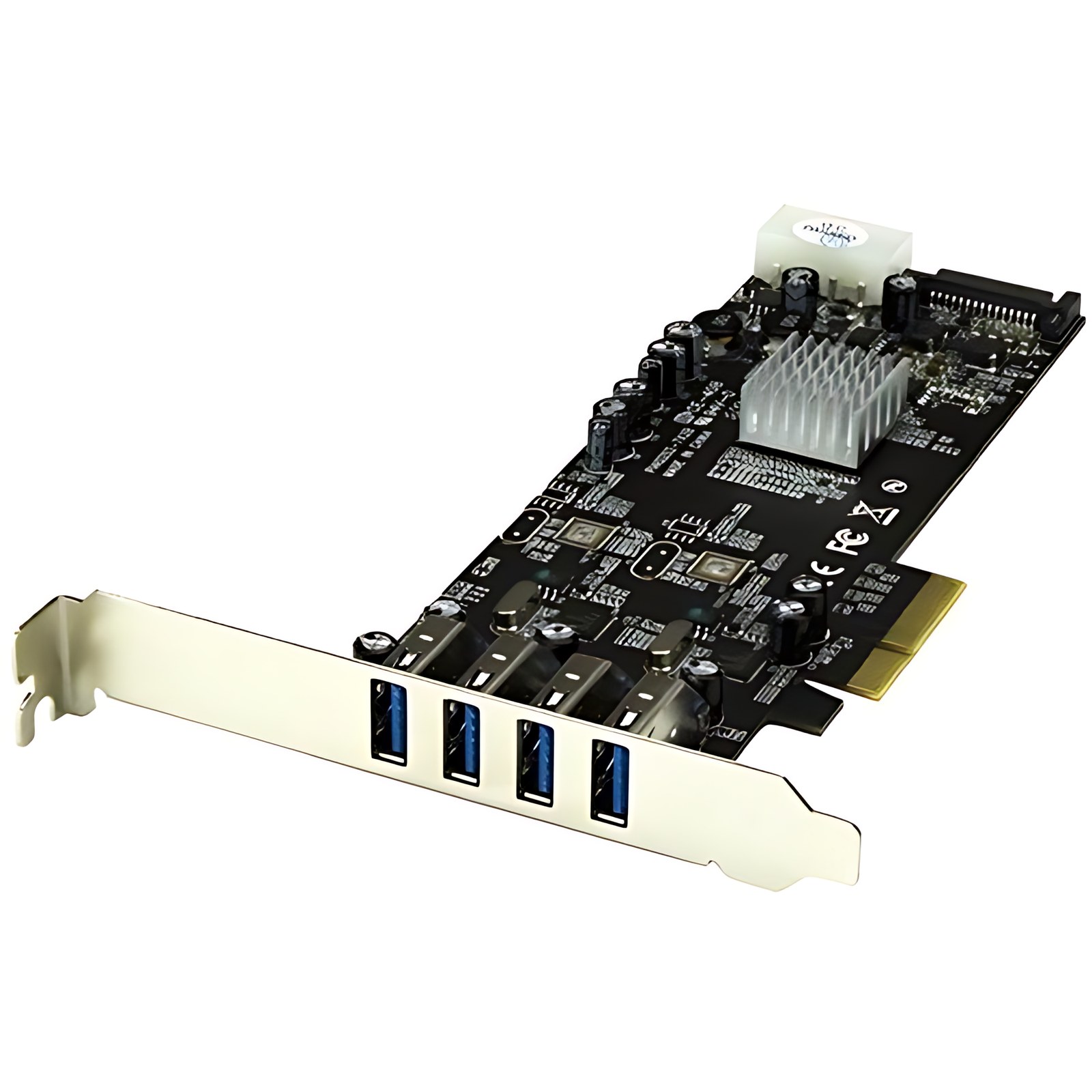 StarTech.com Adaptador Tarjeta PCI Express PCI-E 4 Puertos USB 3.0 (5Gbps) UASP Bus Doble con Alimentación Molex SATA - 4 Total USB Port(s) - 4 USB 3.0 Port(s) - PC, Linux