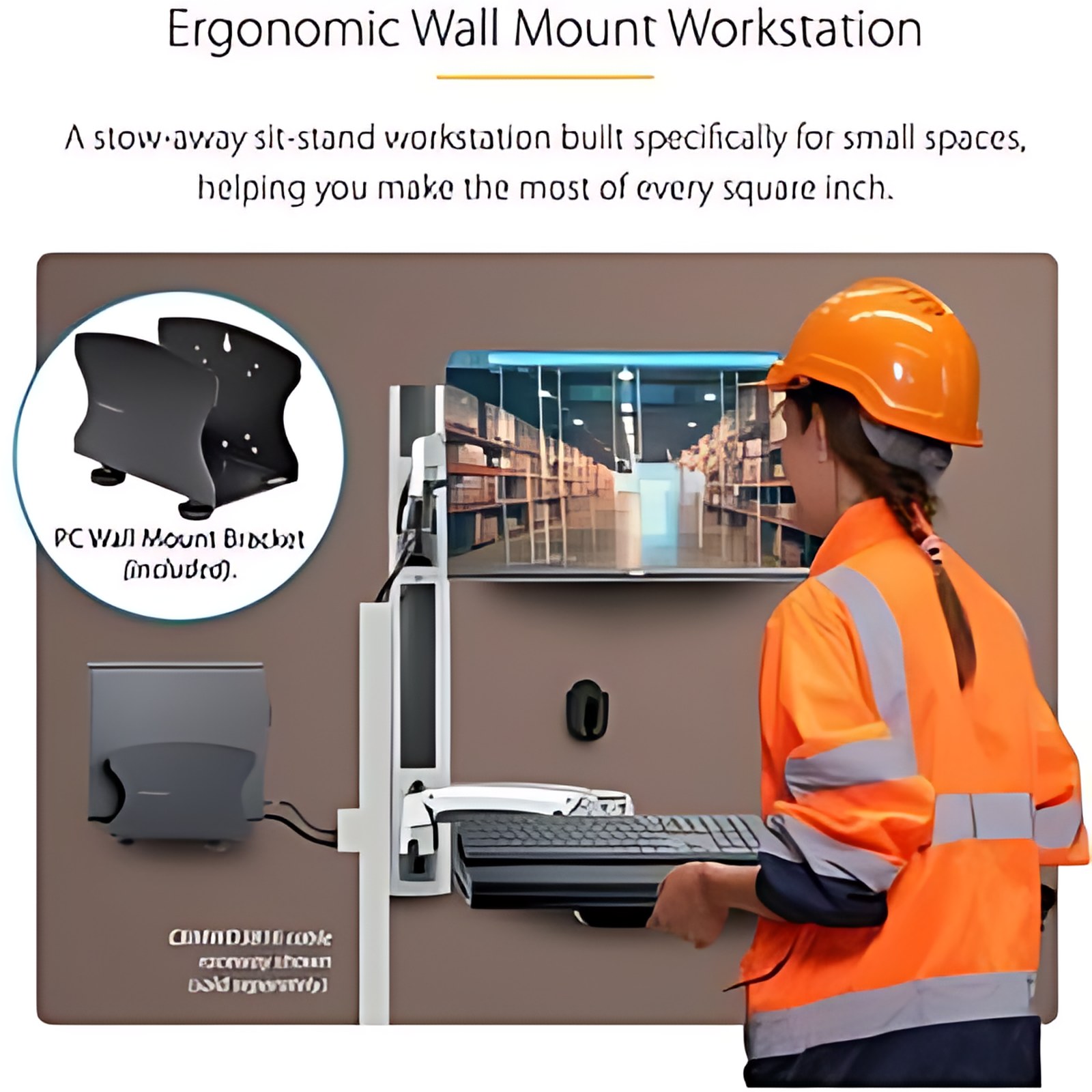 Startech.com Soporte De Pared Para Monitor, Computadora De Escritorio, Workstation – Negro – Horizontal/Vertical – Conforme Con Normas Taa – Altura Ajustable – 1 Pantalla(s) Admitidas – 68.6cm A 81.3cm (32″) Para Pantalla Plana – 9.98kg Capacidad De Carga – 75 X 75, 100 X 100 – Compatible Con Montura Vesa – Aluminio, Acero – 1