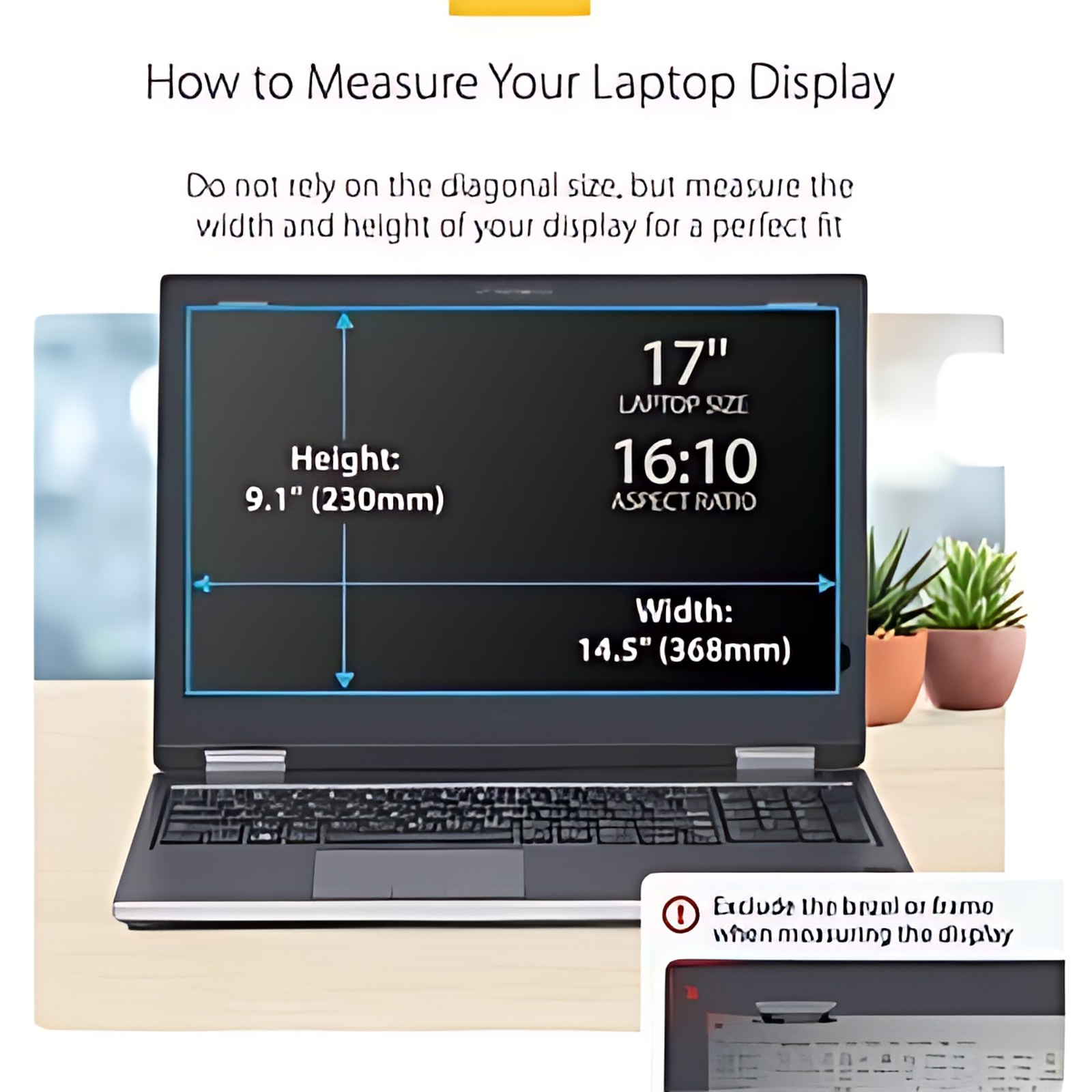 Filtro De Privacidad Táctil 16:10 Para Laptop De 17in – Protector – Anti Luz Azul – Antibrillo – ángulo De Visión De +/-30° – De Voltear Hacia Arriba