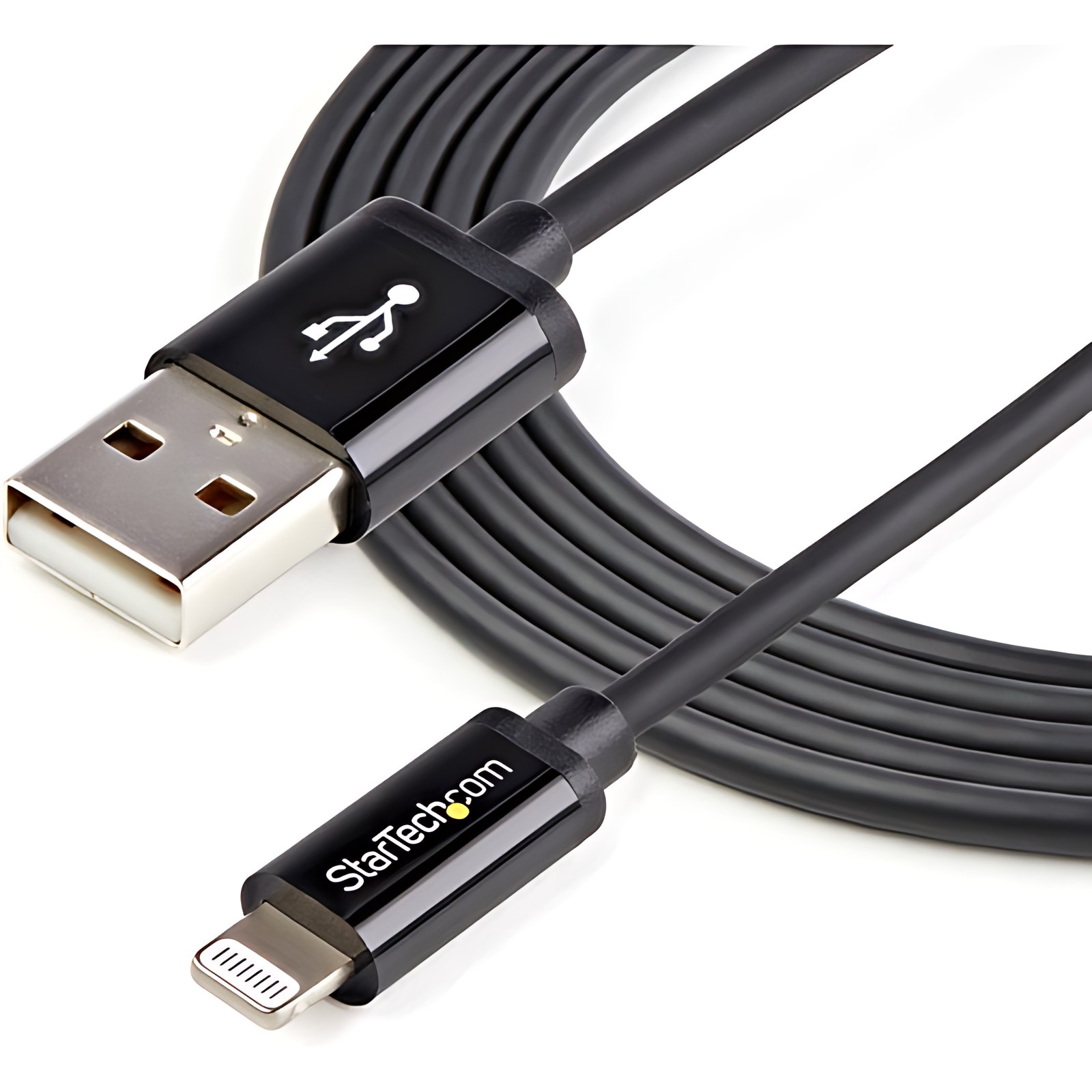 Startech.com Cable Largo Lightning A Usb De 2m – Carga Rápida Y Sincronización Para Iphone/Ipad/Ipod – Negro – Cable For Ipod, Ipad, Iphone, Computadora De Escritorio, Mac, Pc – 480mbit/S – Mfi – Apantallado – Níquel Conector Chapado – 22/28 Awg – Negro