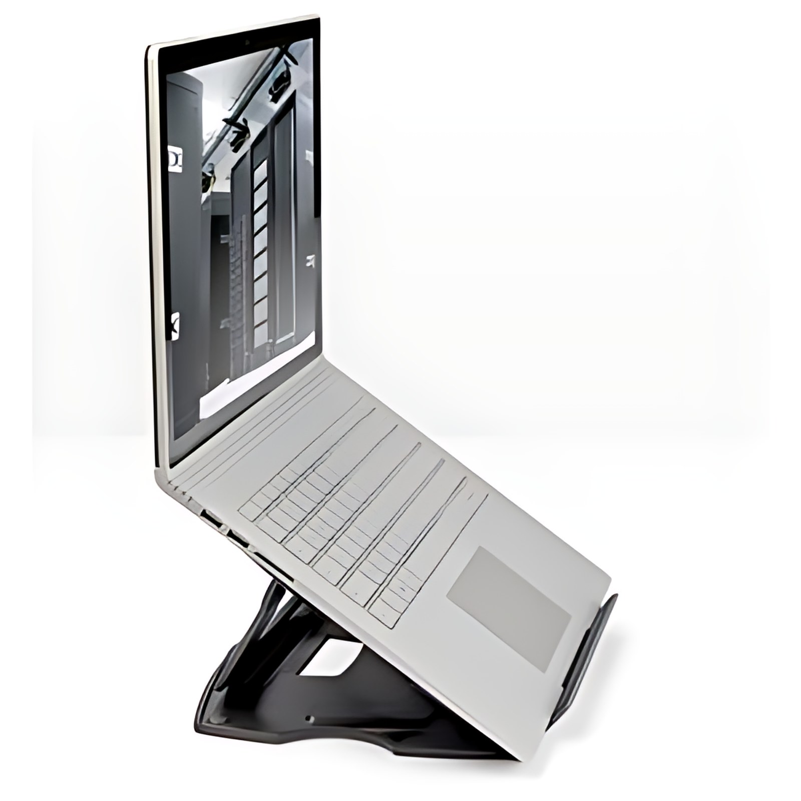 Startech.com Soporte Base Portátil Ajustable Para Laptops – Base Ergonómica Para Laptops – 1.1cm Altura X 28.7cm Ancho – Sobremesa, De Escritorio, Pórtatil – Plástico – Negro, Gris – Inclinación Ajustable – 1 Solamente