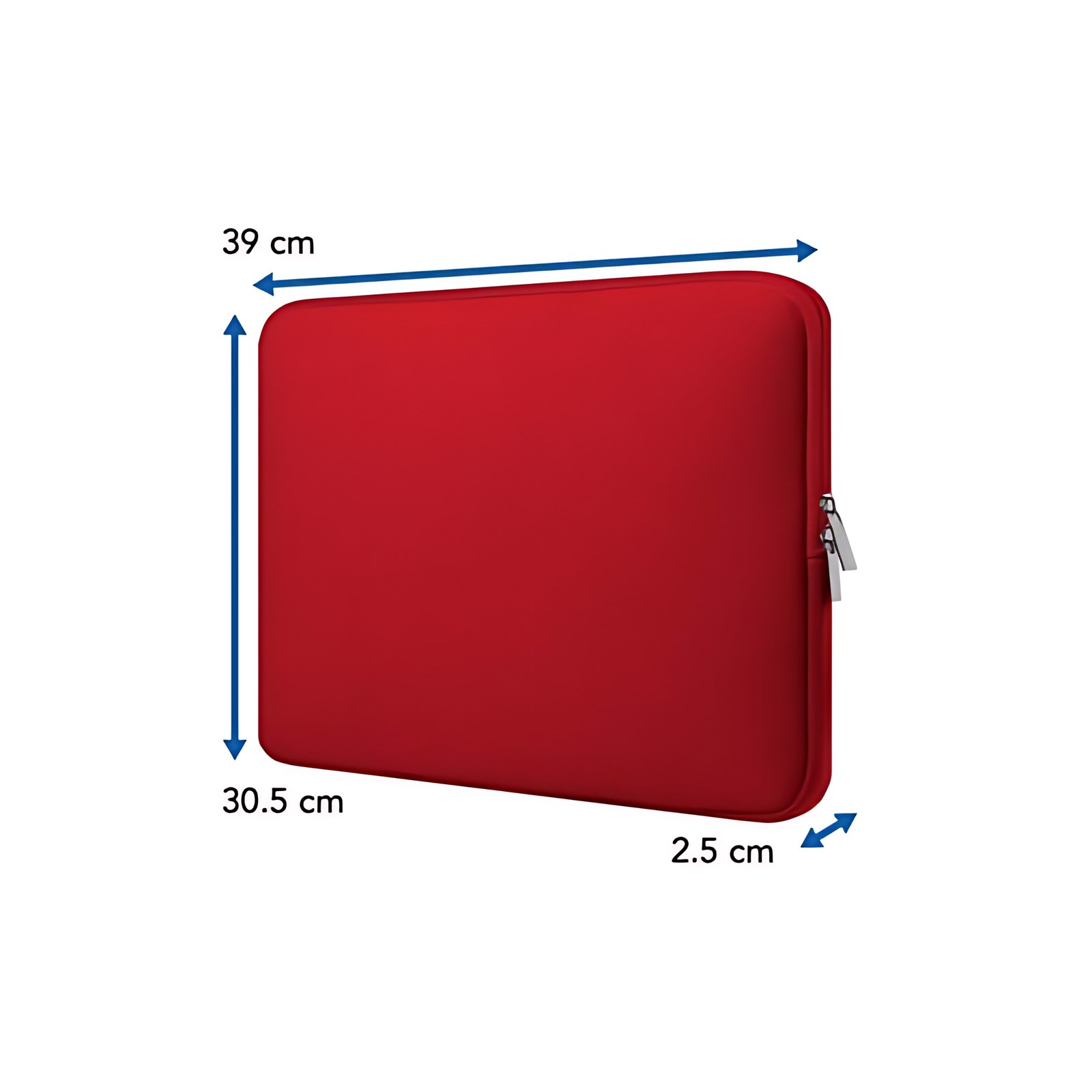BROBOTIX FUNDA DE NEOPRENO PARA LAPTOP 15.6" COLOR ROJO - Funda acolchada 15.6 pulgadas