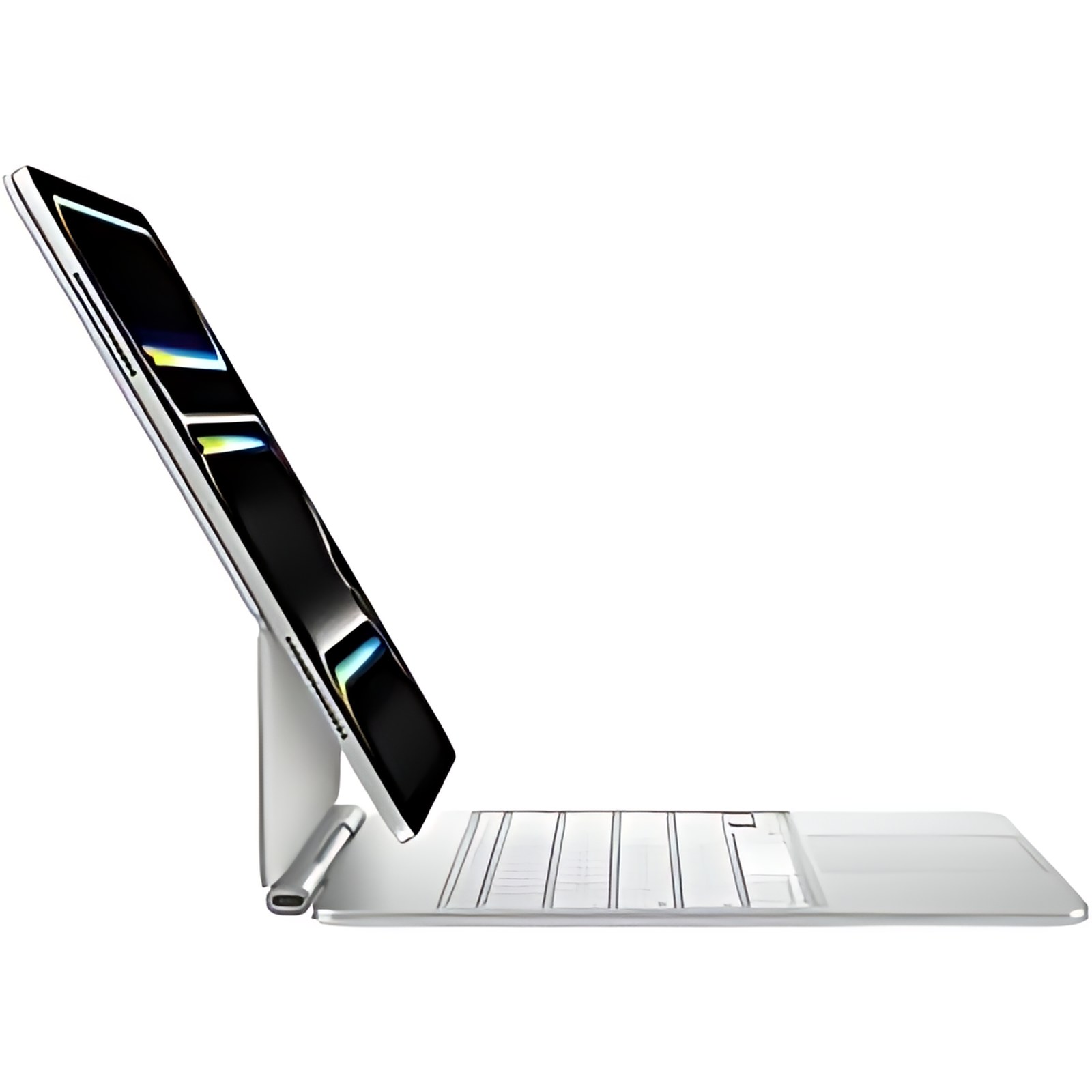 Estuche De Teclado/Cubierta Apple Magic Para 33cm (13″) Ipad Pro 13 (2024) Tableta – Español Teclado – Blanco – Aluminio, Cristal Cuerpo