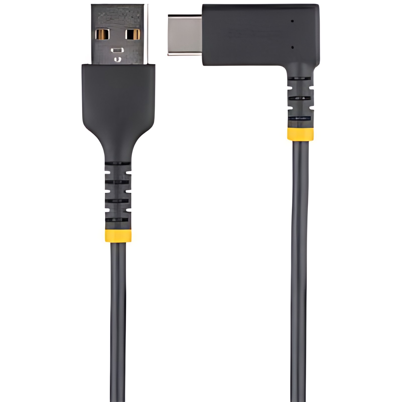 Startech.com Cable 15cm Usb A A Usb C Acodado En ángulo Recto – Cable Usb-C De Carga Rápida De Alta Resistencia – Usb 2.0 A A Usb Tipo-C – Cable For Dispositivo Periférico, Ipad Pro, Ipad Mini, Smartphone, Dock, Cargador, Cargador De Automóvil – 480mbit/S – Apantallado – Oro, Níquel Conector Chapado – 22/32 Awg – Negro