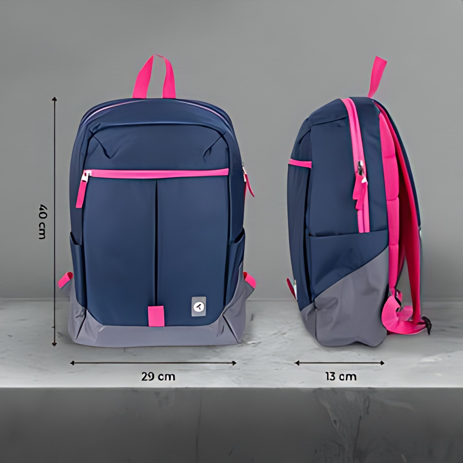 Backpack Rainbow Azul Con Rosa Con Espacio Para Laptop Y Tablet