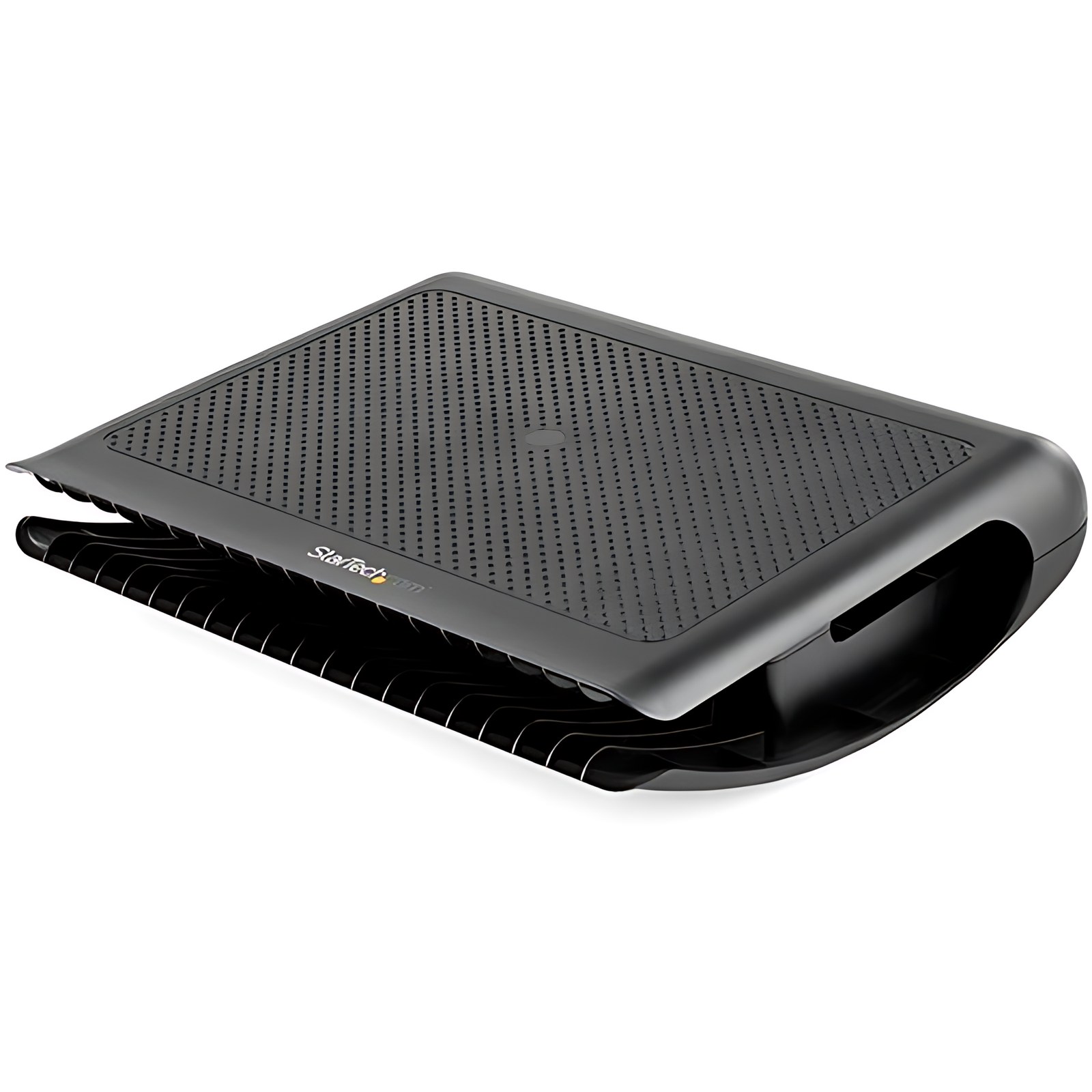 StarTech.com Reposapiés Ergonómico Basculante con Gestor de Cables/Almacenamiento - Soporte para Debajo del Escritorio - Antideslizante - 30° Inclinable - Goma