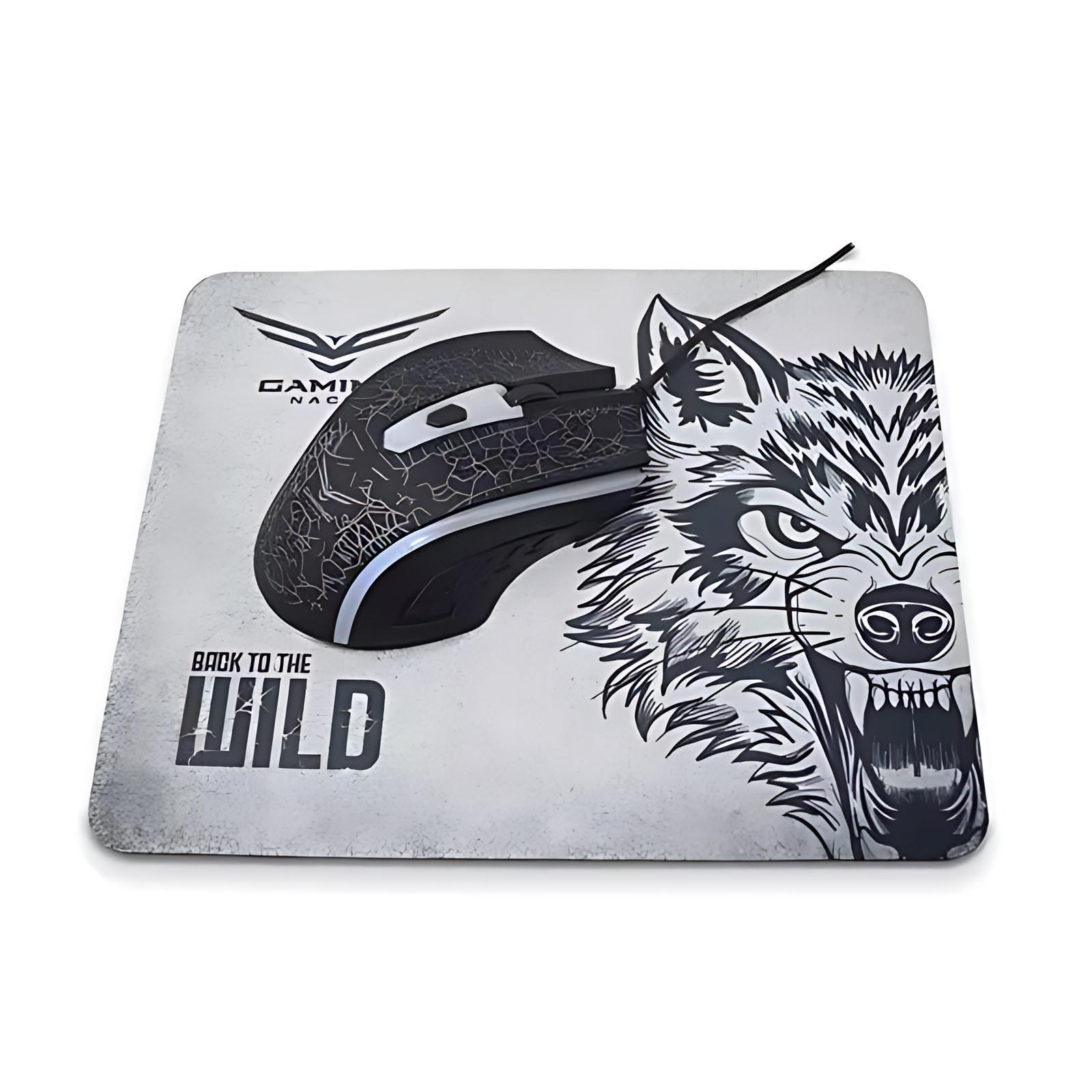 MOUSE Y MOUSEPAD GAMER NACEB 4 BOTONES.3 MODOS DPI 800-1000-1200