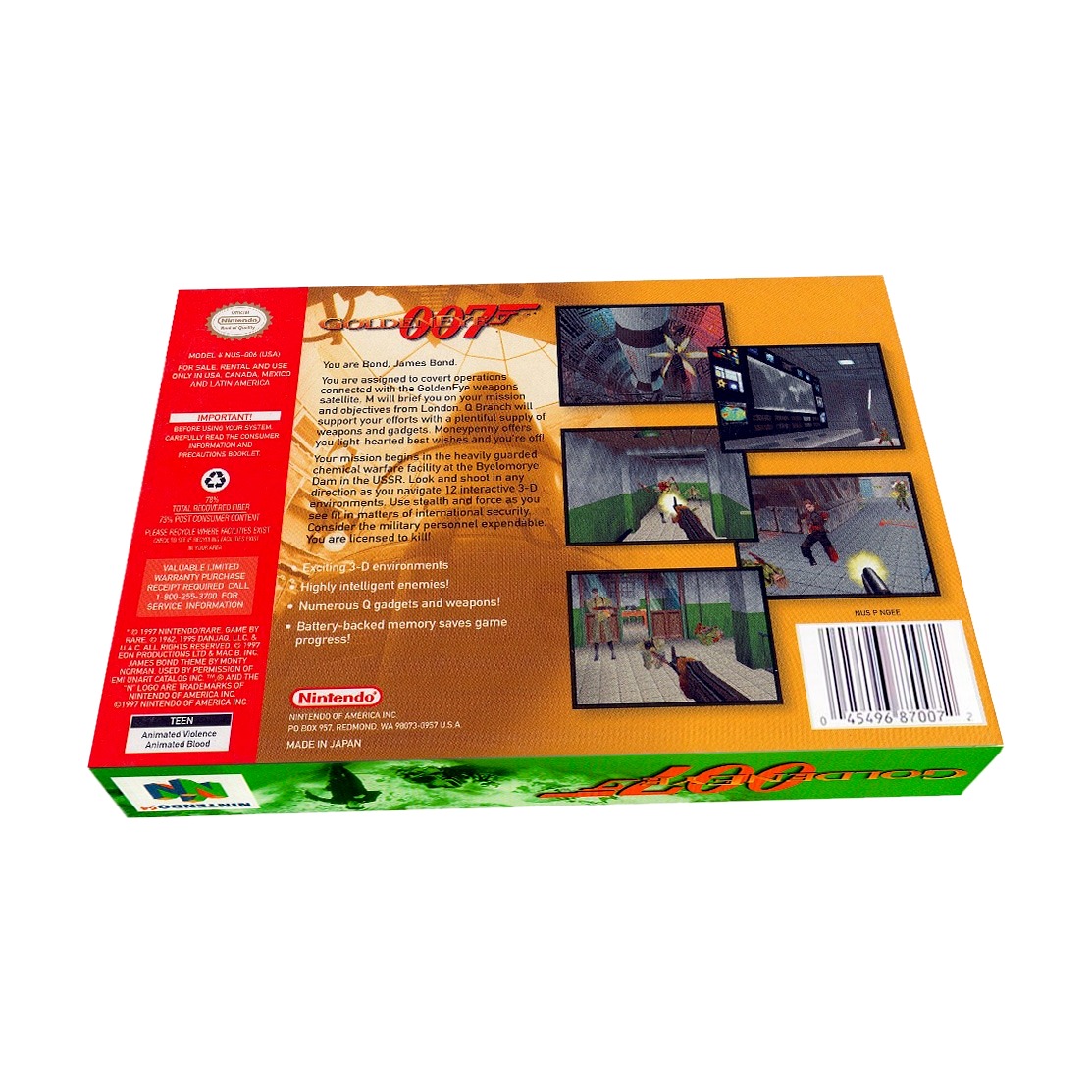 Golden Eye 007 Físico En Caja Con Manual Nintendo 64, vista 3 de 9
