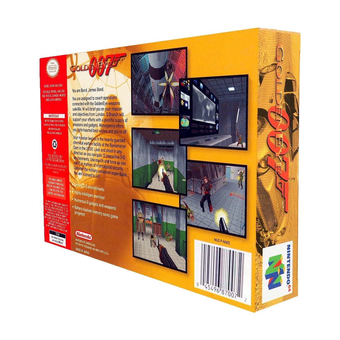 Golden Eye 007 Físico En Caja Con Manual Nintendo 64, vista 4 de 9