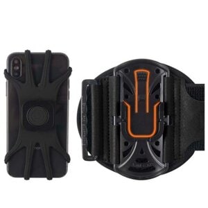 BRobotix Brobotix Brazalete Ajustable Para Smartphone De 4" A 7”, Soporte Práctico Y Cómodo Para Dispositivos Móviles Durante Actividades Físicas. Ajustable A Brazo O Muñeca, Compatible Con La Mayoría De Smartphones. Incluye Rotación De 360°. Color Negro.