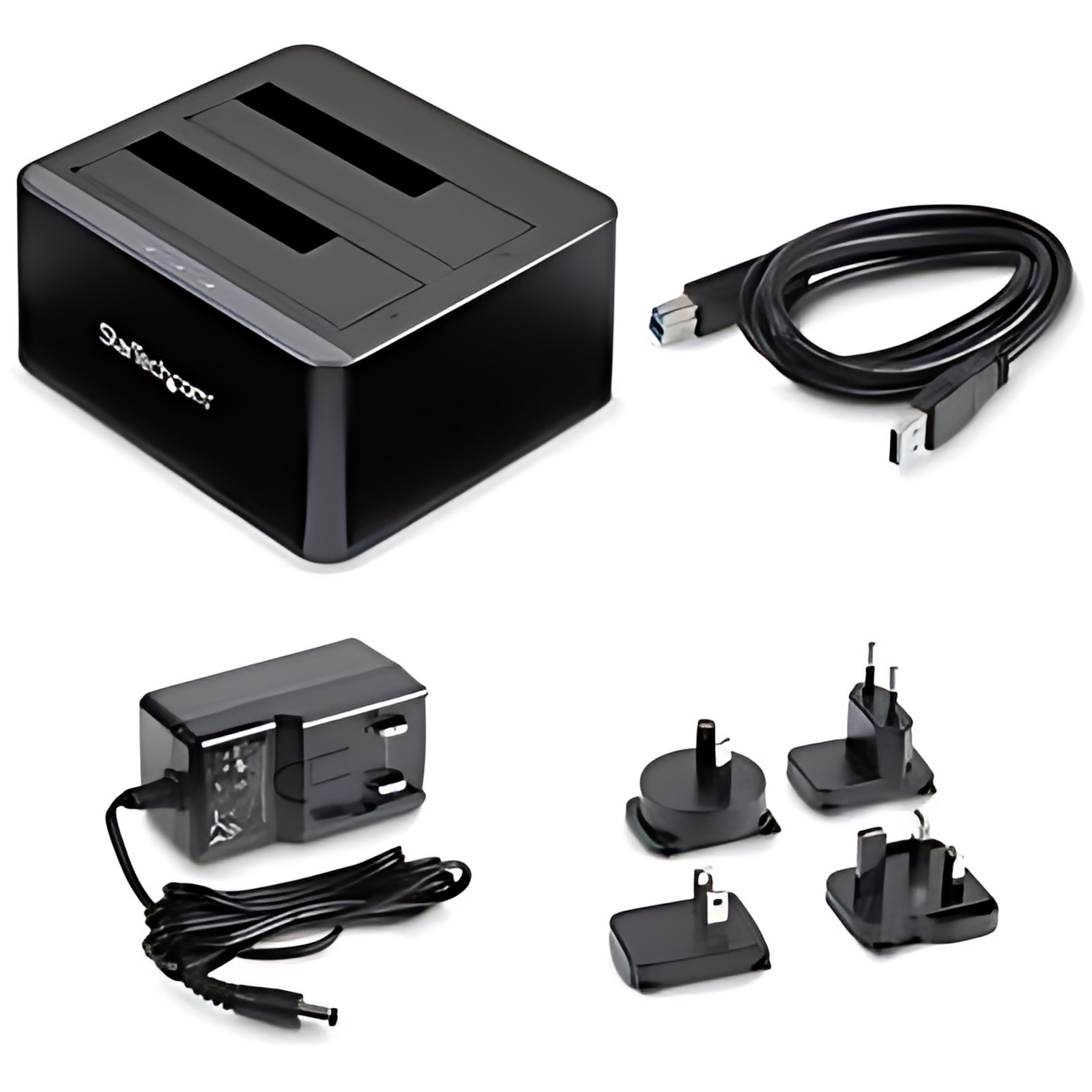 StarTech.com Docking Station USB 3.0 de 2 Bahías SATA de 2.5 o 3.5 Pulgadas para SSD o Disco Duro Base de Conexión para Unidades de Disco - Compartimento intercambiable en caliente - 2 x HDD admitido