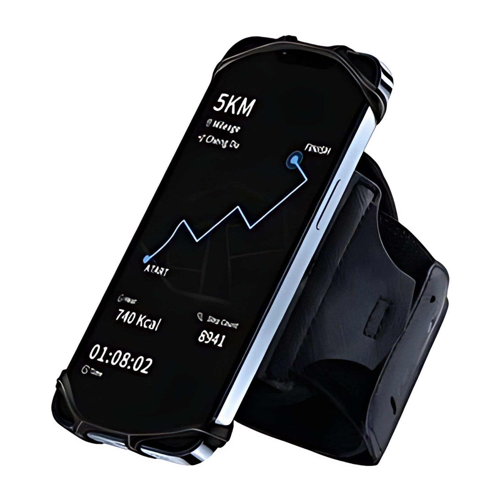 Brobotix Brazalete Ajustable Para Smartphone De 4″ A 7”, Soporte Práctico Y Cómodo Para Dispositivos Móviles Durante Actividades Físicas. Ajustable A Brazo O Muñeca, Compatible Con La Mayoría De Smartphones. Incluye Rotación De 360°. Color Negro.
