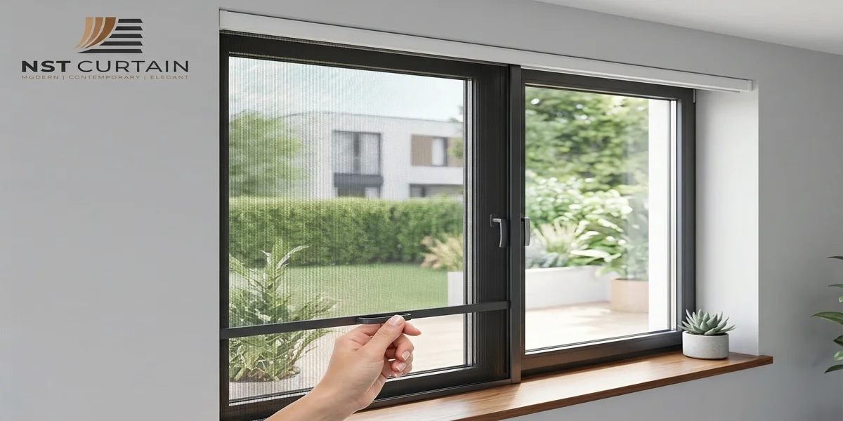 Retractable window mesh in Punggol Drive