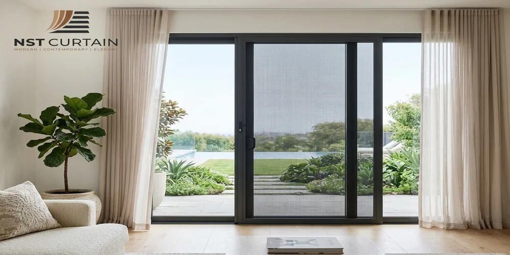 aluminium mesh sliding doors in Hougang