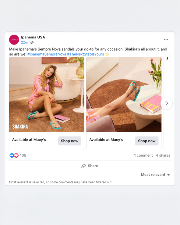 Paid social ad