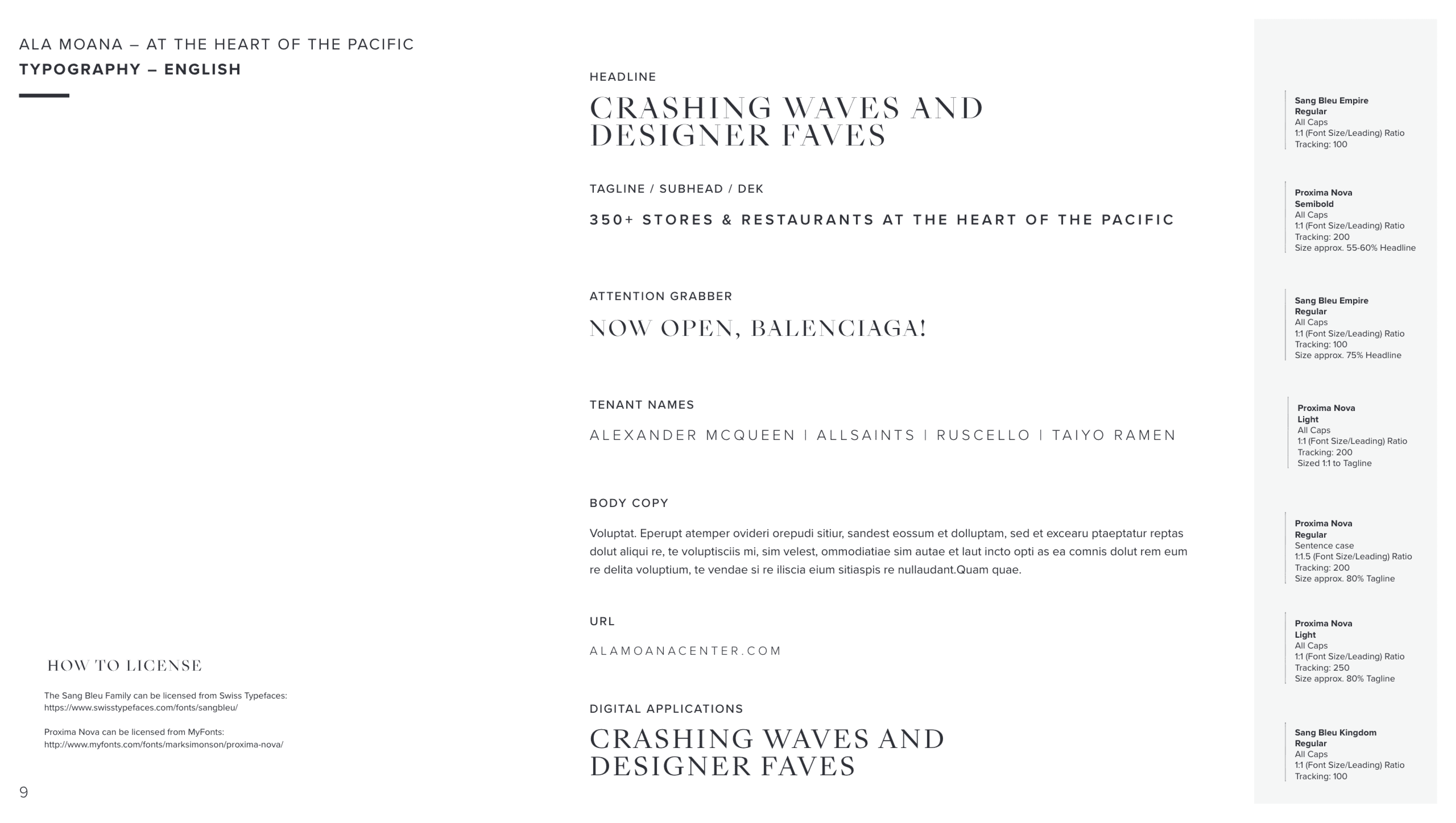 Typography guidelines