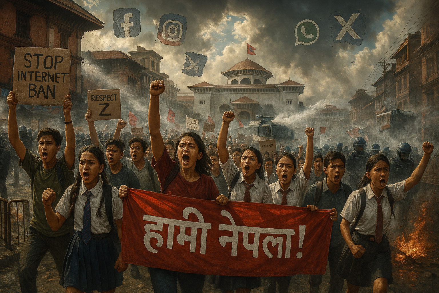 Nepal Protest 2025: Social Media Ban Ki Aag Ne Jalaya Parliament, PM Oli Ne Chhoda Kursi!