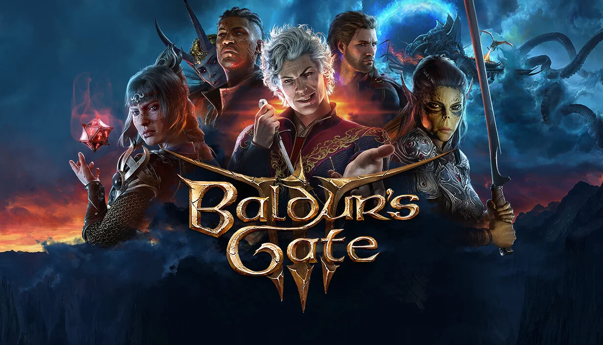 Official key art for Baldur's Gate 3