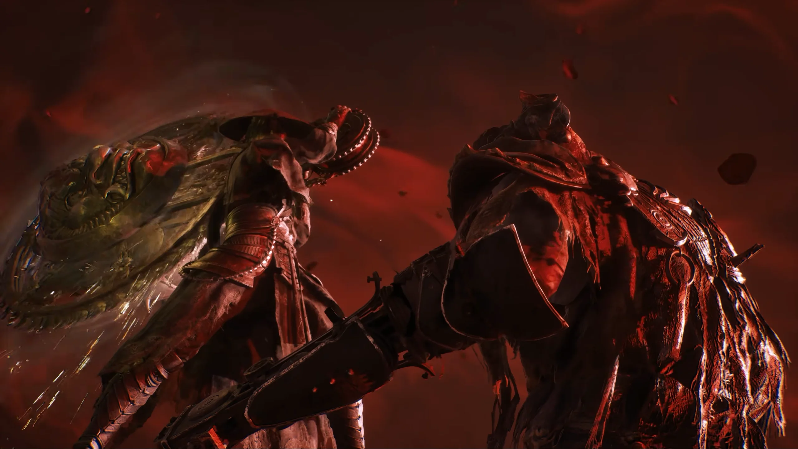 Phantom Blade Zero warriors battling amid a dark red battlefield