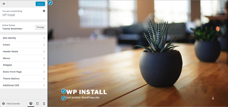 You can customize your logo, menus, and other settings through the WordPress Customizer.