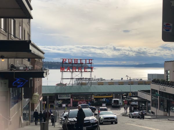 I had to take a picture of the Public Market sign.