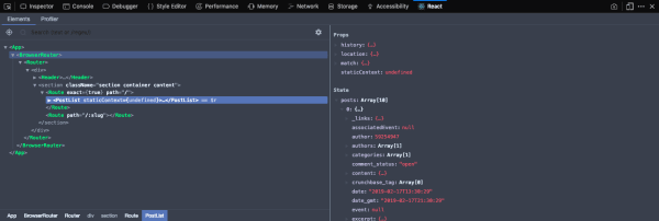 Check react js devtools to make sure state is being assigned