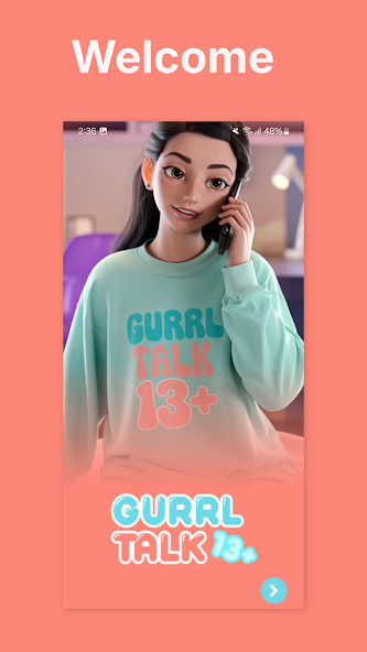 Gurrl Talk welcome screen