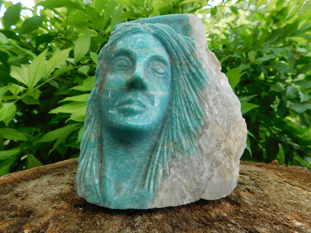 Aquamarine Lady's Face