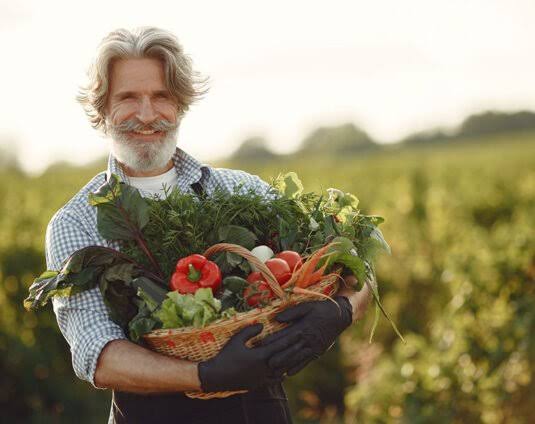 Farmer with tractor
