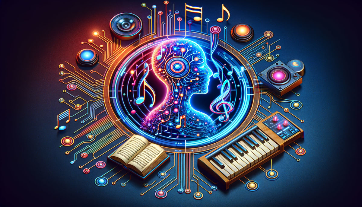 AI music generation concept