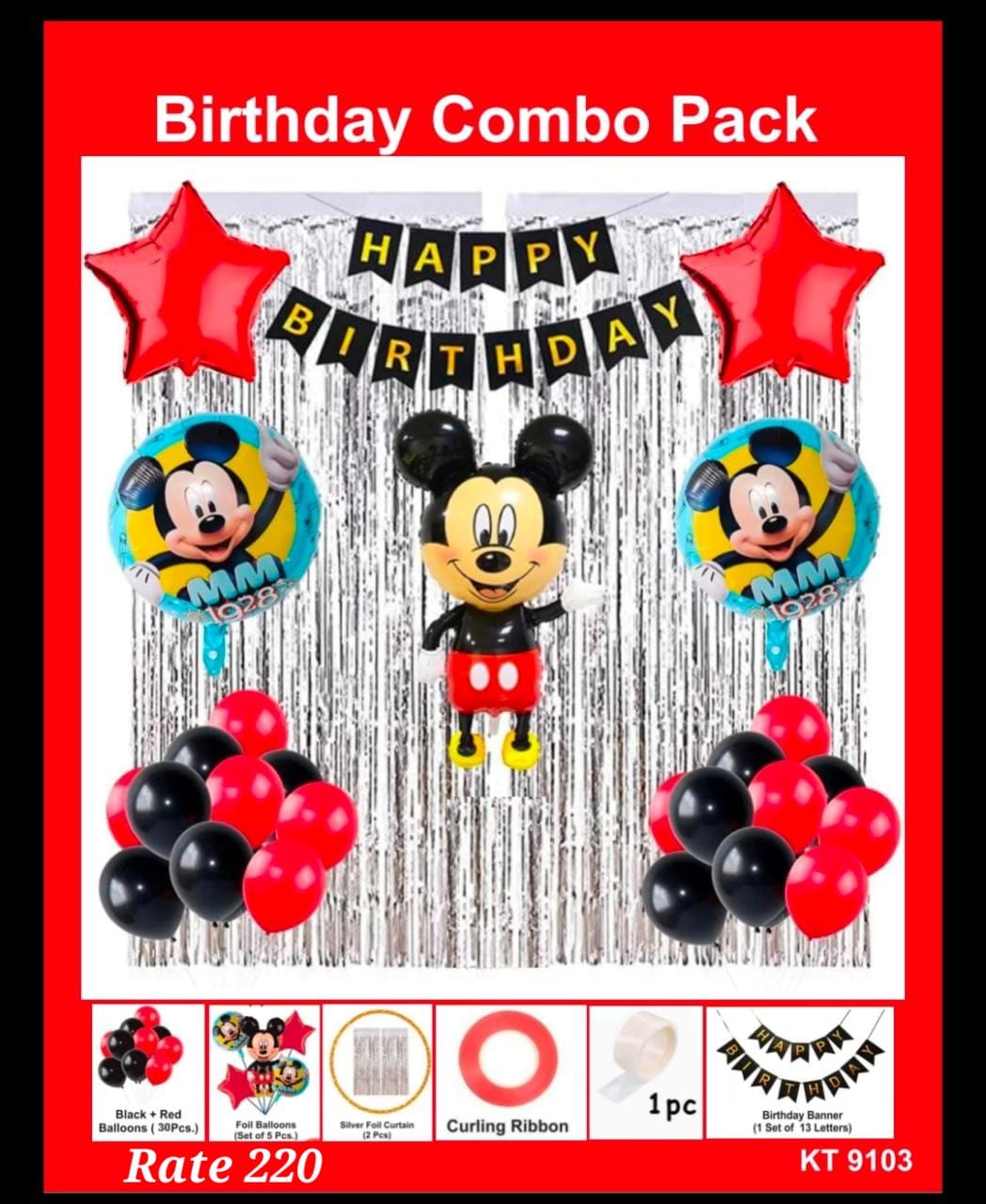 Happy birthday cartoon combo