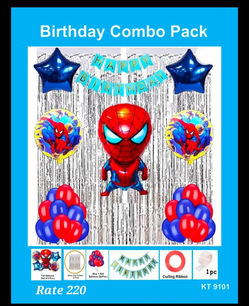 Happy birthday cartoon combo
