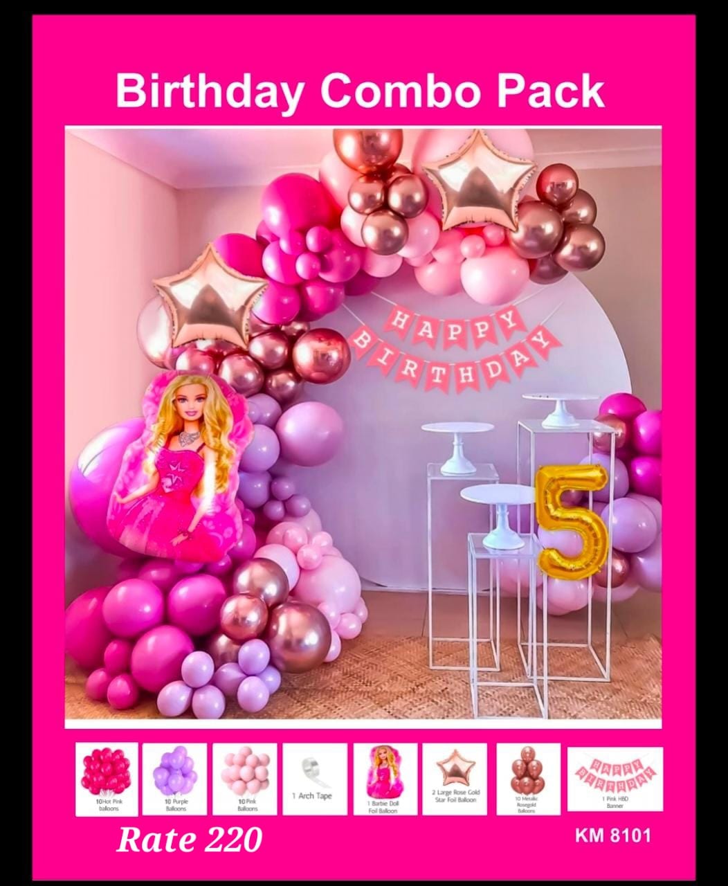 Happy birthday cartoon combo