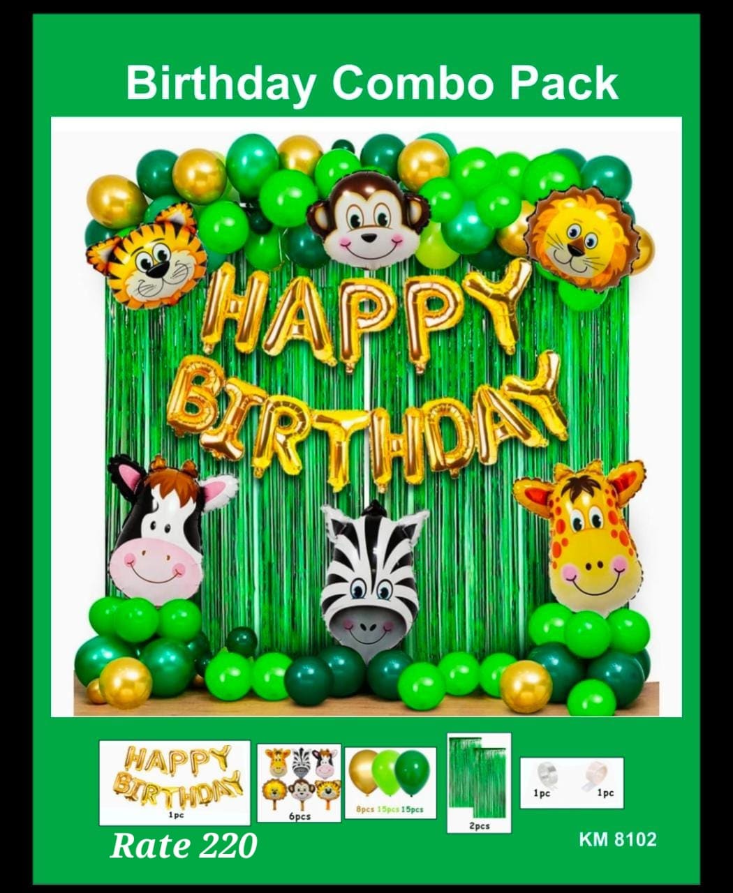 Happy birthday cartoon combo
