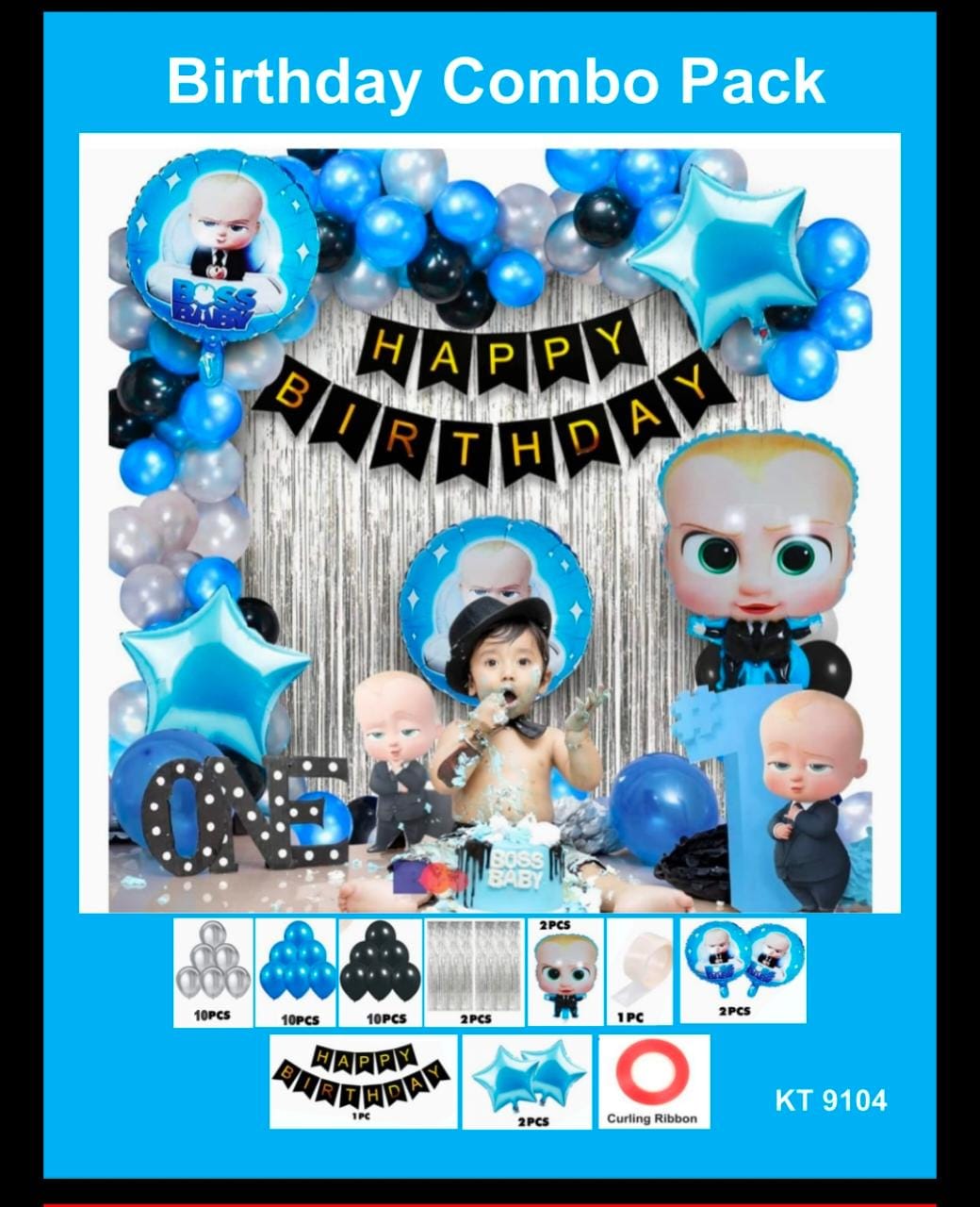 Happy birthday cartoon combo