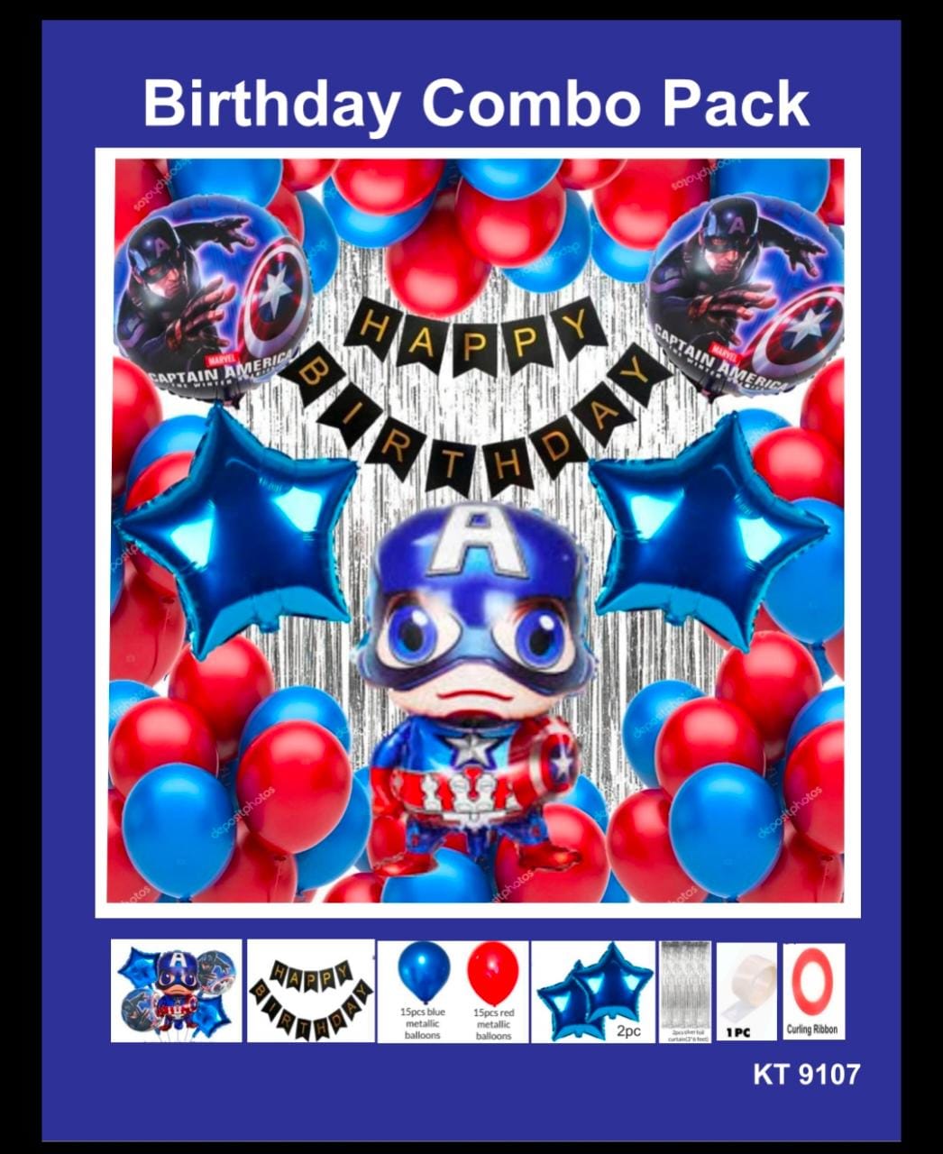 Happy birthday cartoon combo