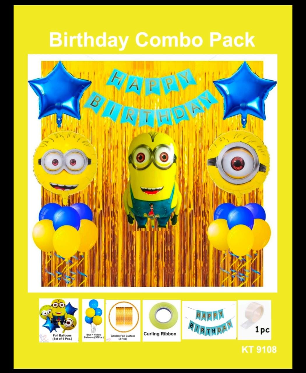 Happy birthday cartoon combo